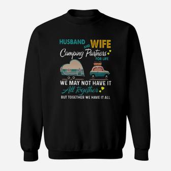 Husband And Wife Camping Partners For Life Sweatshirt | Crazezy