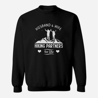 Husband And Wife Hiking Partners For Life Classic Sweatshirt | Crazezy