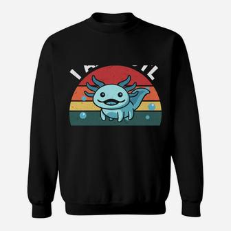 I Axolotl Questions Retro Funny Cute Axolotl Sweatshirt | Crazezy UK
