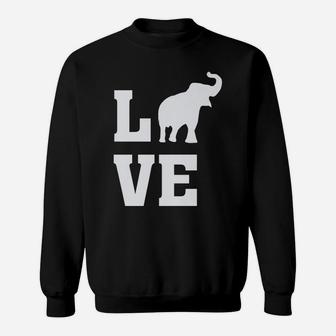 I Love Elephants - Animal Elephant Lover Sweatshirt | Crazezy