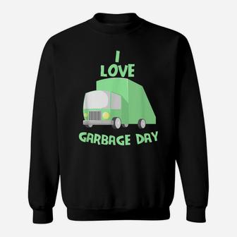 I Love Garbage Day Shirt | Toddler Boy Trash Truck Sweatshirt | Crazezy UK