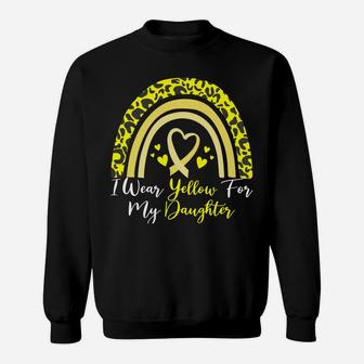 I Wear Yellow For My Daughter Spina Bifida Awareness Month Sweatshirt Sweatshirt | Crazezy CA