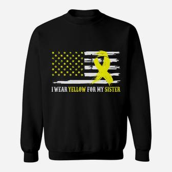 I Wear Yellow For My Sister Spina Bifida Awareness Month Sweatshirt | Crazezy