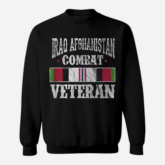 Iraq Afghanistan Combat Veteran Proud Army Military Vintage Sweatshirt | Crazezy