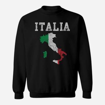 Italia Italy Flag Map Italian Italiano Family Gift Sweatshirt | Crazezy