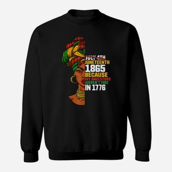 Juneteenth Day Ancestors Free 1776 July 4Th Black African11 Sweatshirt | Crazezy AU