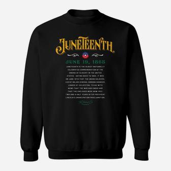 Juneteenth Vintage African American 1865 Sweatshirt | Crazezy UK