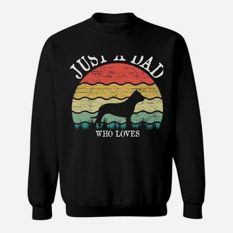 Just A Dad Who Loves Presa Canario Dog Lover DAD Gift Sweatshirt | Crazezy AU