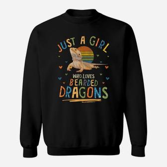 Just A Girl Who Loves Bearded Dragons Sweatshirt | Crazezy