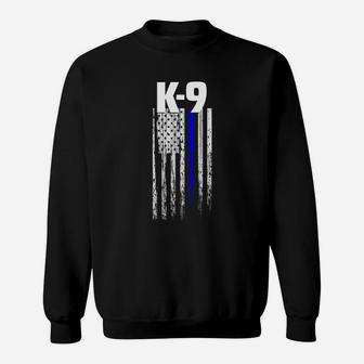 K-9 Police Officer Usa Flag Leo Cops Law Enforcement Sweatshirt | Crazezy