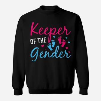 Keeper Of The Gender Baby Father Mother's Day Pregnancy Mom Sweatshirt | Crazezy DE