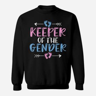 Keeper Of The Gender - Cute Gender Reveal Baby Shower Design Sweatshirt | Crazezy DE