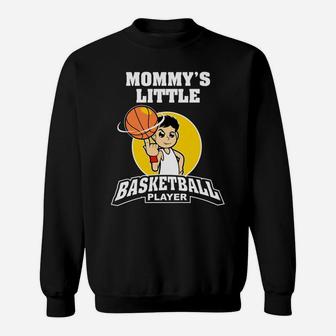 Kids Boys Mommys Little Basketball Player Tee Sweatshirt | Crazezy CA