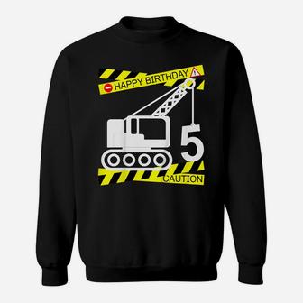 Kids Boys Truck Theme 5Th Birthday Gift T Shirt For Age 5 Yr Old Sweatshirt | Crazezy