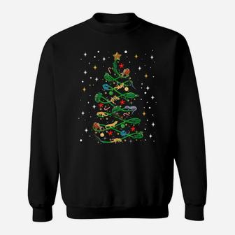 Lizard Christmas Tree Funny Reptile Lover Xmas Gifts Sweatshirt | Crazezy UK