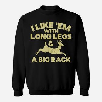 Long Legs Big Rack Deer Vintage Elk Buck Hunting Hunter Gift Sweatshirt | Crazezy
