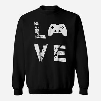 Love Video Games Valentine's Day Funny Sweatshirt | Crazezy CA