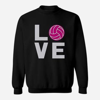 Love Volleyball Gift For Volleyball Lovers Players Sweatshirt | Crazezy DE