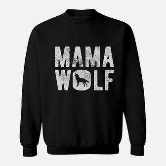 Mama Wolf Funny Camping Pack Mothers Day Sweatshirt | Crazezy AU