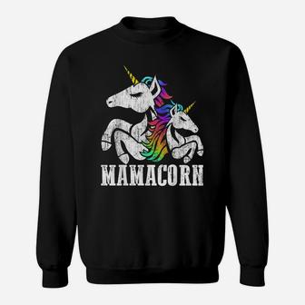 Mamacorn Unicorn Mom Baby Mommy Motherhood Christmas Gift Sweatshirt | Crazezy DE