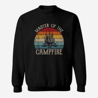 Master Of The Campfire Camping Retro Camper Sweatshirt | Crazezy CA