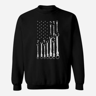 Mechanic Flag Shirt Patriotic Mechanic Usa Flag Gift Sweatshirt | Crazezy