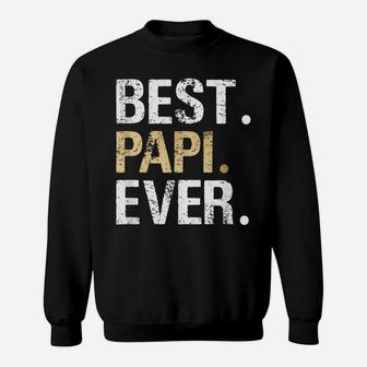 Mens Best Papi Graphic Papi Gift From Granddaughter Grandson Sweatshirt | Crazezy