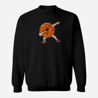 Mens Dabbing Basketball Player Funny Cool Gift Boy Sweatshirt | Crazezy CA
