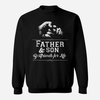 Mens Father Son Friends Fist Bump Tshirt Dad Father's Day Family Sweatshirt | Crazezy CA