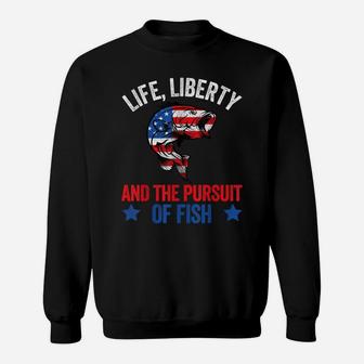 Men's Fishing Sweatshirts Hoodies, Funny American Flag Bass Sweatshirt | Crazezy UK