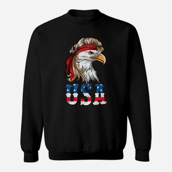 Mens Funny 4Th Of July American Flag Usa Patriotic Eagle Pride Sweatshirt | Crazezy