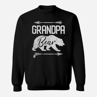 Mens Grandpa Bear Funny Father's Day Gift Papa Men Dad Best Top Sweatshirt | Crazezy DE