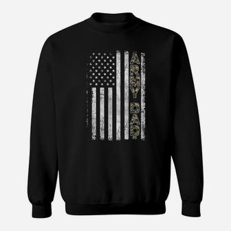 Mens Proud Army Dad T Shirt United States Usa Flag Father Gift Sweatshirt | Crazezy