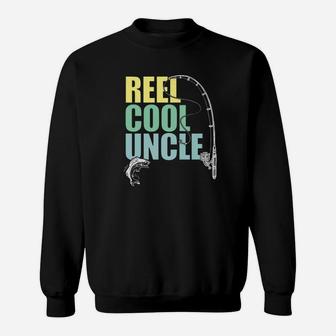 Mens Reel Cool Uncle Fishing Daddy Fathers Day Shirt Sweatshirt | Crazezy