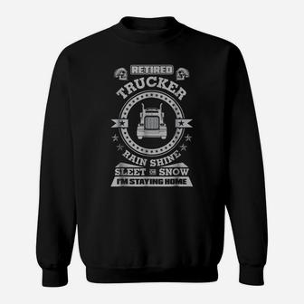 Mens Retired Trucker Shirts Funny Truck Driver Clothing Sweatshirt | Crazezy