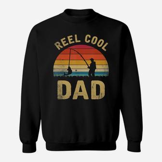 Mens Vintage Reel Cool Dad Fish Fishing Shirt Father's Day Gift Sweatshirt | Crazezy