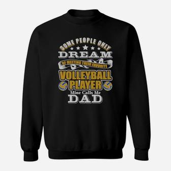Men's Volleyball T-shirt Proud Volleyball Dad T-shirt Sweatshirt | Crazezy