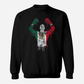 Mexican Boxing Mexico Gloves Mitts Design Mexico Flag Mexica Sweatshirt | Crazezy CA