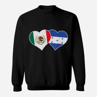 Mexican Honduran Heart Love Mexico Honduras Flag Sweatshirt | Crazezy UK