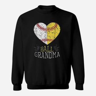 Mom Funny Baseball Ball Funny Grandma Softball Gifts Sweatshirt | Crazezy CA