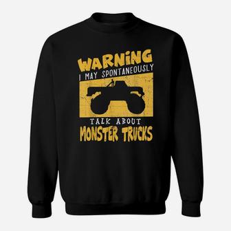 Monster Truck T Shirt Gift For Big Trucks Crushing Car Fans Sweatshirt | Crazezy CA