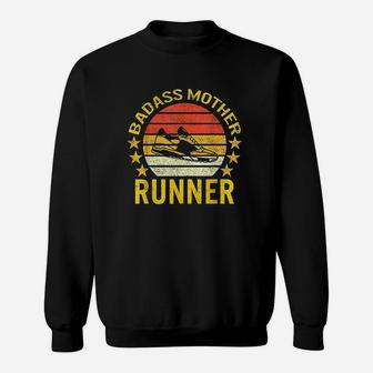 Mothers Day Runner Mom Badas Mother Running Sneaker Gift Sweatshirt | Crazezy DE