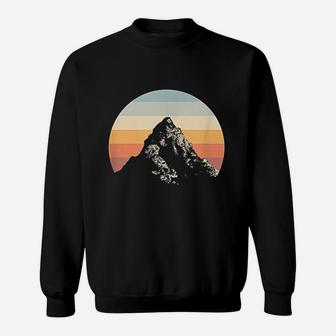 Mountain Sunset Circle Rainbow Outdoors Nature Hiking Fan Sweatshirt | Crazezy
