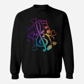 Musical Notes Treble Clef Sweatshirt | Crazezy