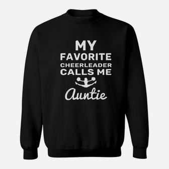 My Favorite Cheerleader Calls Me Auntie Football Mom Sweatshirt | Crazezy