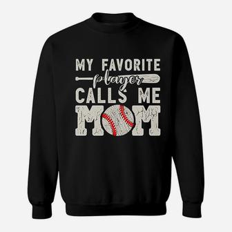 My Favorite Player Calls Me Mom Baseball Cheer Boy Sweatshirt | Crazezy DE