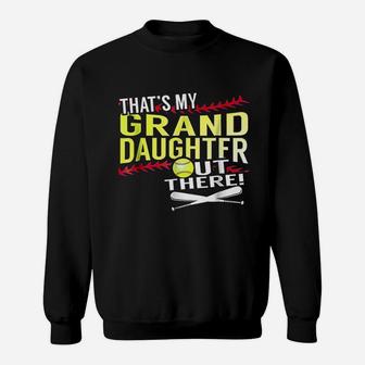 My Granddaughter Baseball And Softball Grandpa Grandma Sweatshirt | Crazezy