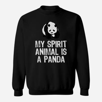 My Spirit Animal Is A Panda Funny Lover Gift Christmas Sweatshirt | Crazezy AU