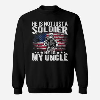 My Uncle Is A Soldier Patriotic Proud Army Niece Nephew Gift Sweatshirt | Crazezy