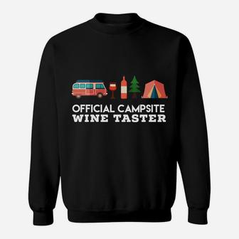 Official Campsite Wine Taster Mothers Day Gift Sweatshirt | Crazezy